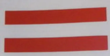 Helmkennzeichnung Streifen Rot , 1 Paar