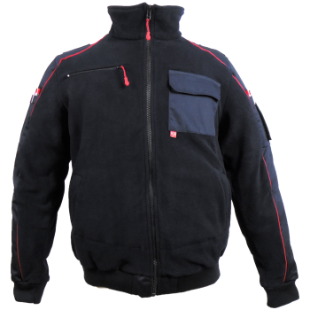 Preview: Fleece Jacke mit Roter Biese