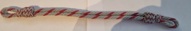 Preview: Mützenkordel Aluminiumdrahlt Rot/Silber 6mm