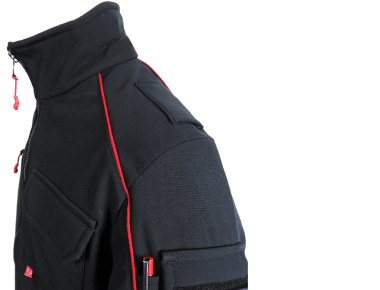 Preview: Fleece Jacke mit Roter Biese