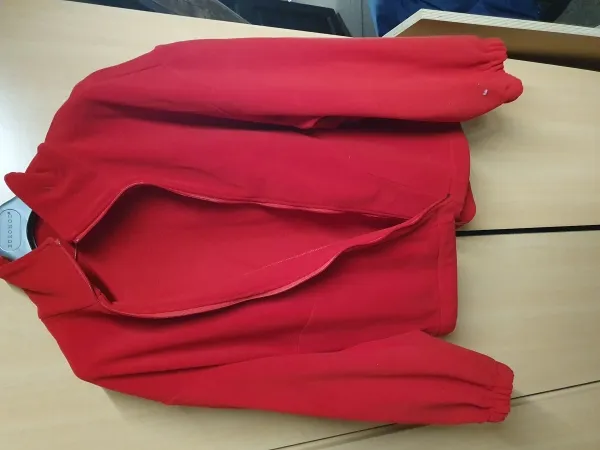 Fleece Jacke Rot Rettungsdienst Größe L , 60 grad Waschbar