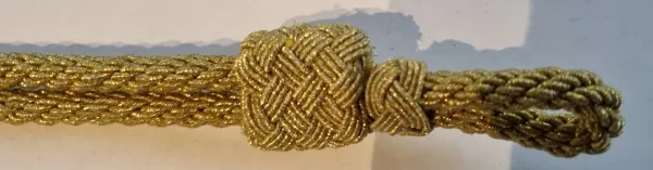 Mützenkordel Aluminiumdraht 6 mm Gold