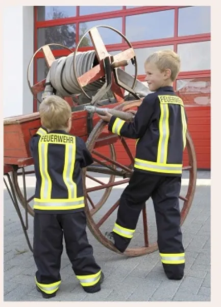 Set Angebot Kinder Feuerwehr Jacke + Hose + Feuerwehr Kinder Helm